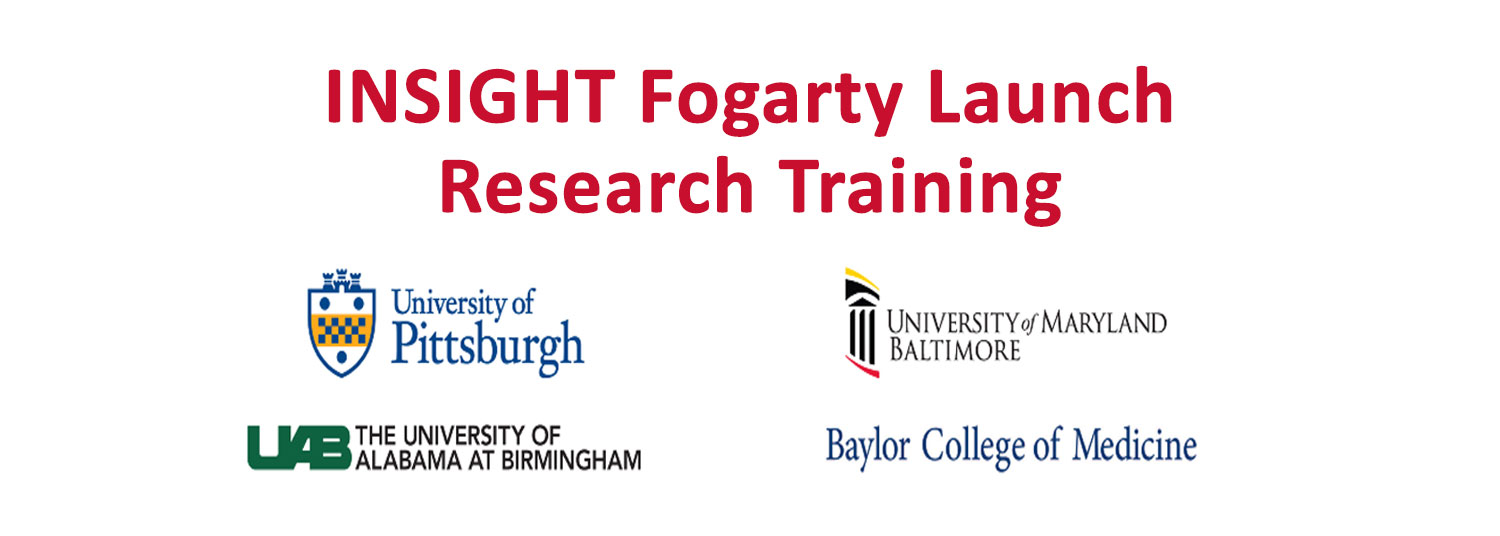 Logos of INSIGHT, Univ. of Pittsburgh, Univ. of Maryland, Univ. of Alabama at Birmingham, UAB, Baylor College of Medicine