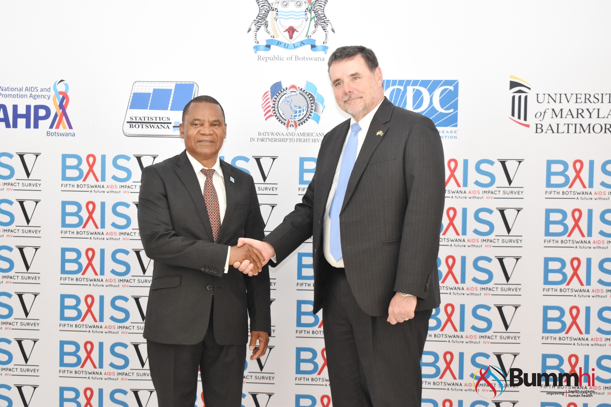 Vice President Hon. Tsogwane and His Excellency the US Ambassador Mr. Van Vranken